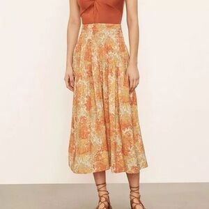 Vince Garden Smocked Tiered Skirt